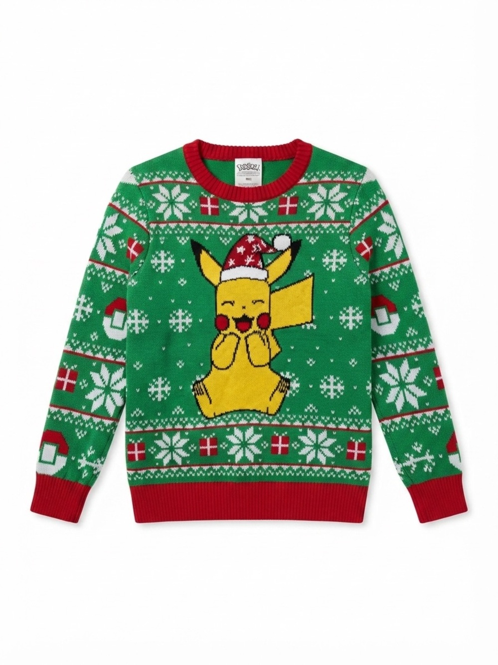 Pokemon Green Red Yellow Holiday Pikachu Sweater